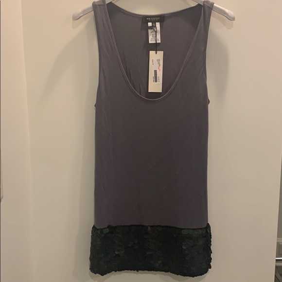 MM Couture gray sequin tank - Picture 1 of 5